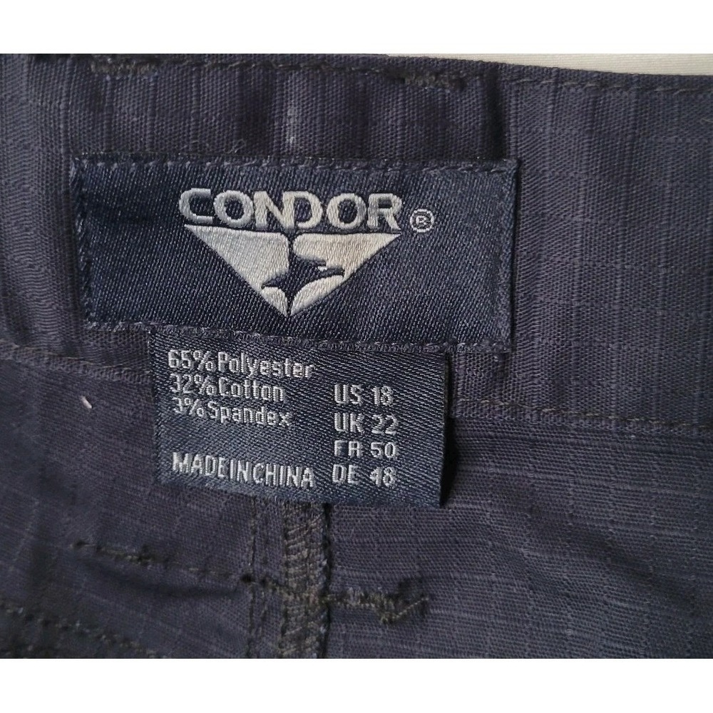 New Condor Tactical Cargo Pants Womens Size 18 x 30 Navy Blue Ripstop Gorpcore - Picture 11 of 15